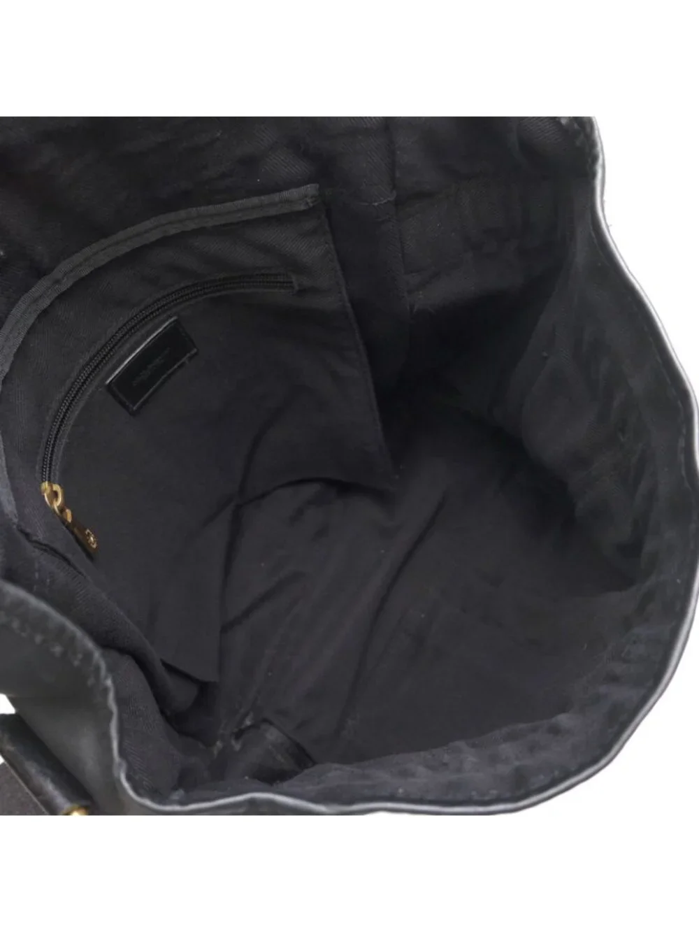 Dolce & Gabbana Shoulder Bag Leather Black DG Logo Vintage Wash